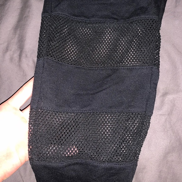 Black Joggers with Mesh - Picture 3 of 4